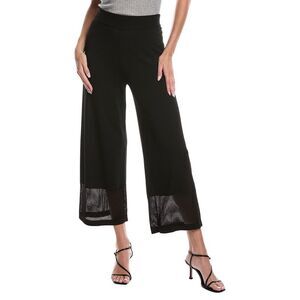 Joseph Ribkoff Womens Knit Mesh Ankle Pant, Black